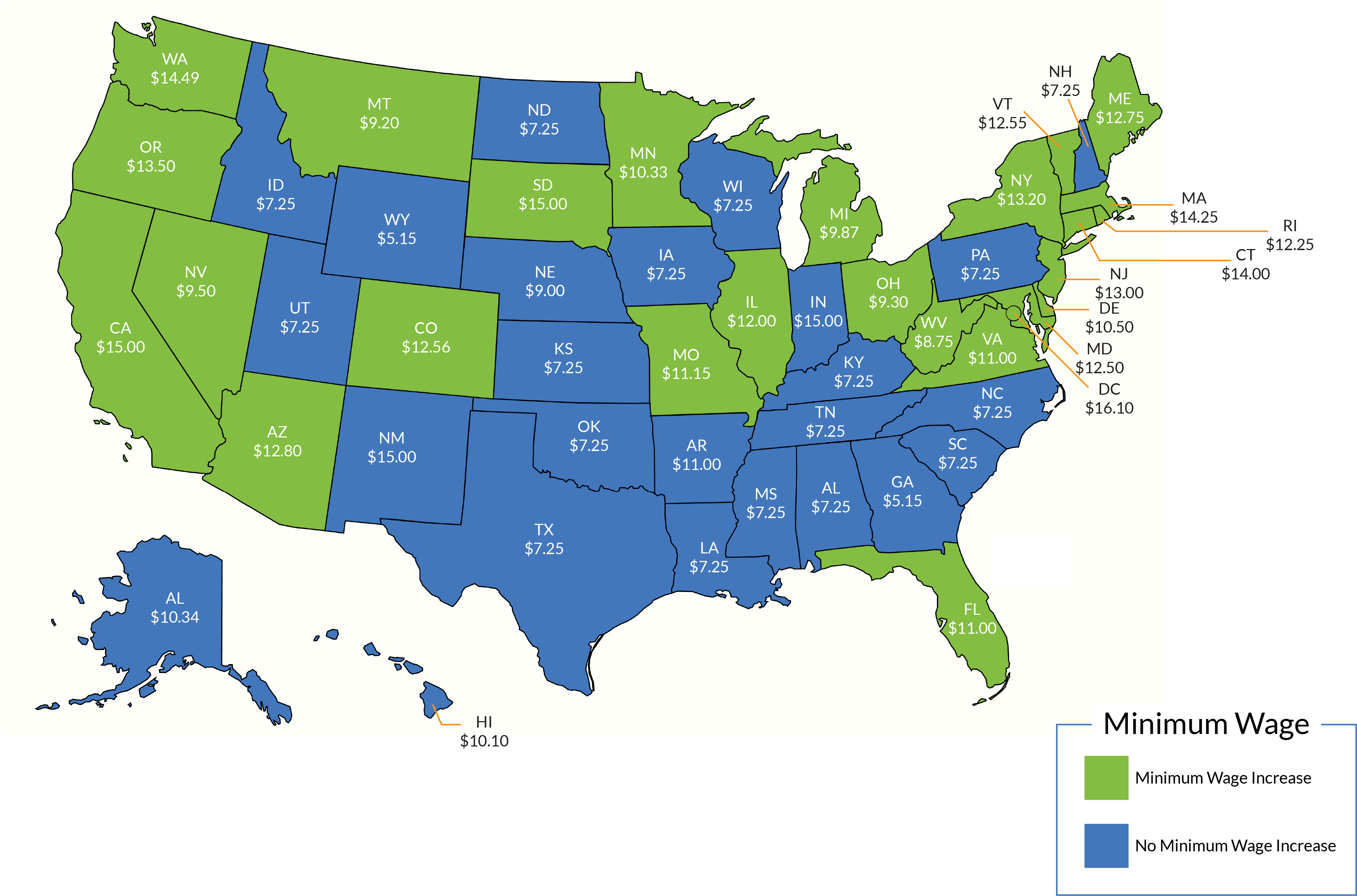 Nearly Half of Our Nation’s States Increase Minimum Wage